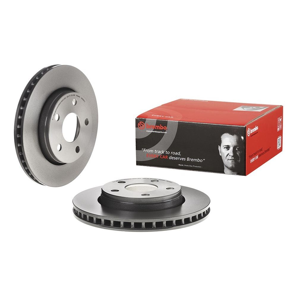 Brembo Premium UV Coated Brake Rotors 09.C003.11 Rotor, Brembo, Vented, Solid Surface, 11.89 in. Diameter, Iron, UV-Coated, Jeep, Each