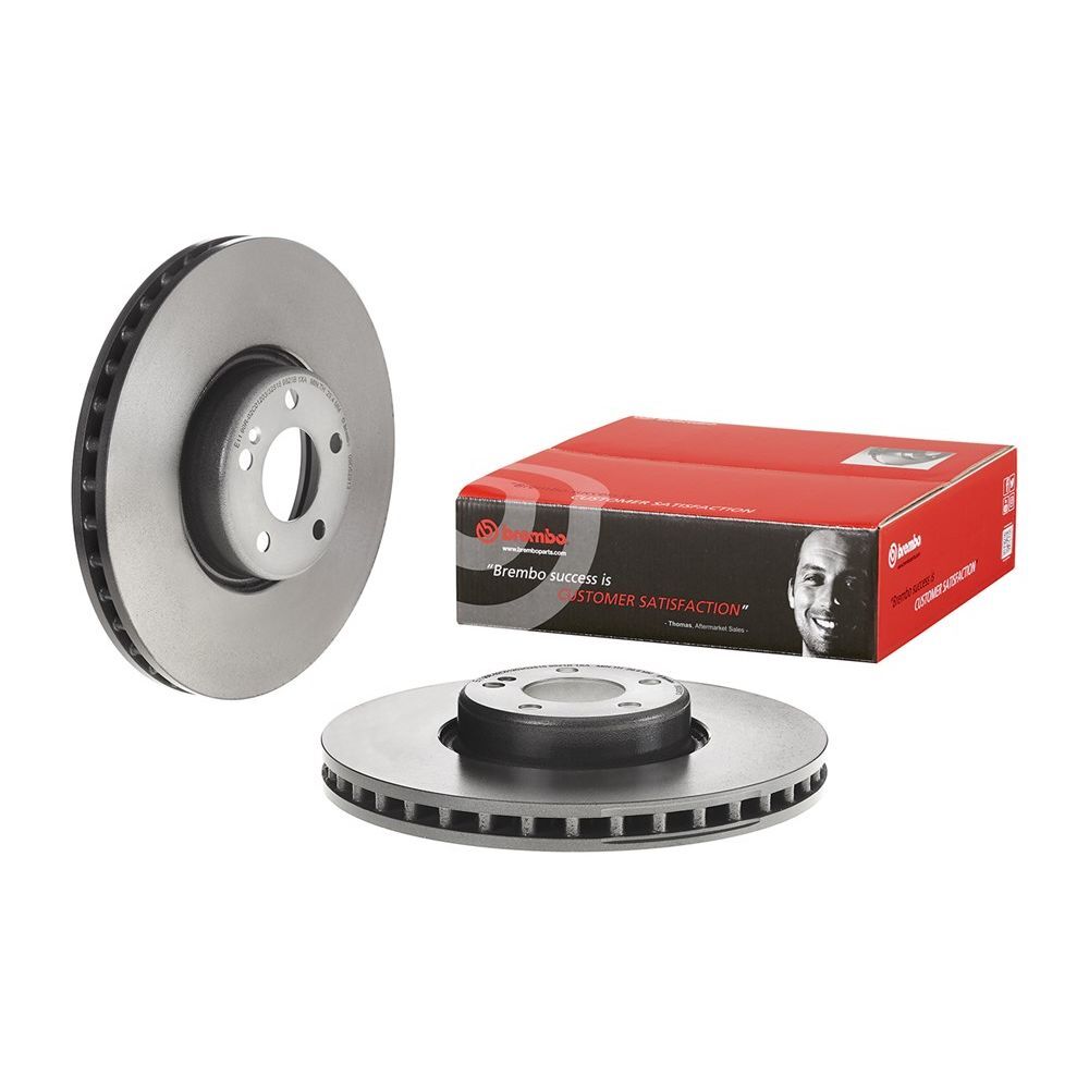 Brembo Premium UV Coated Brake Rotors 09.D529.13 Rotor, Brembo, Vented, Solid Surface, 13.46 in. Diameter, Iron, UV-Coated, Mercedes-Benz, Each