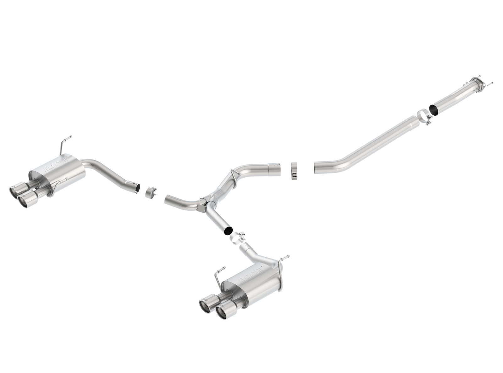Borla cat-back Sistema Di Scarico S-Type LUCIDO suggerimenti per Subaru WRX/STI 15-21 