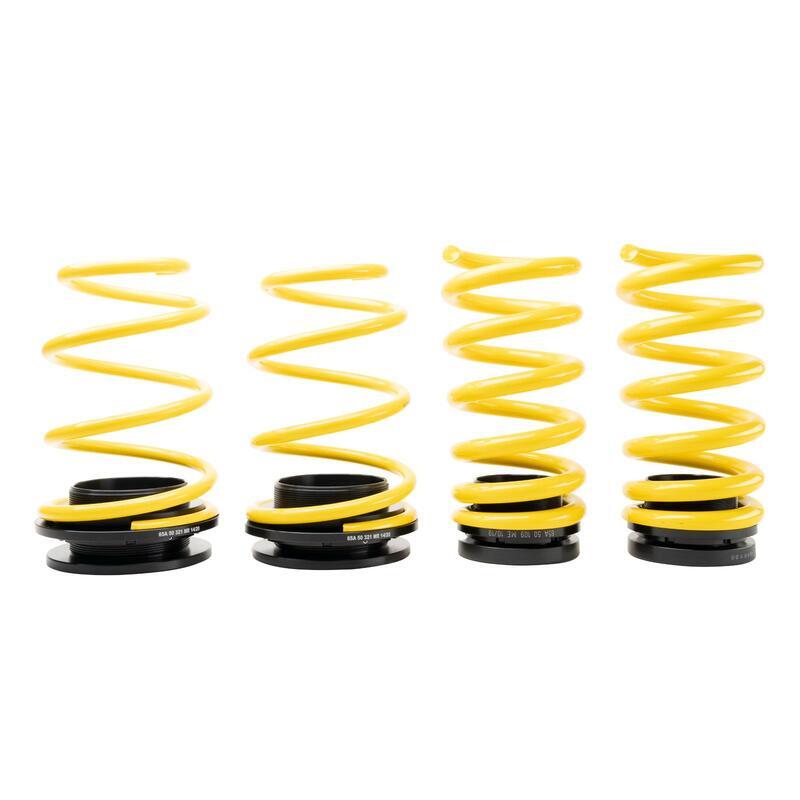 ST Suspensions Adjustable Lowering Springs 27330065 Springs, Height, Front and Rear, Yellow Powdercoated, Use with Factory Dampers, Ford, Kit thumbnail 7