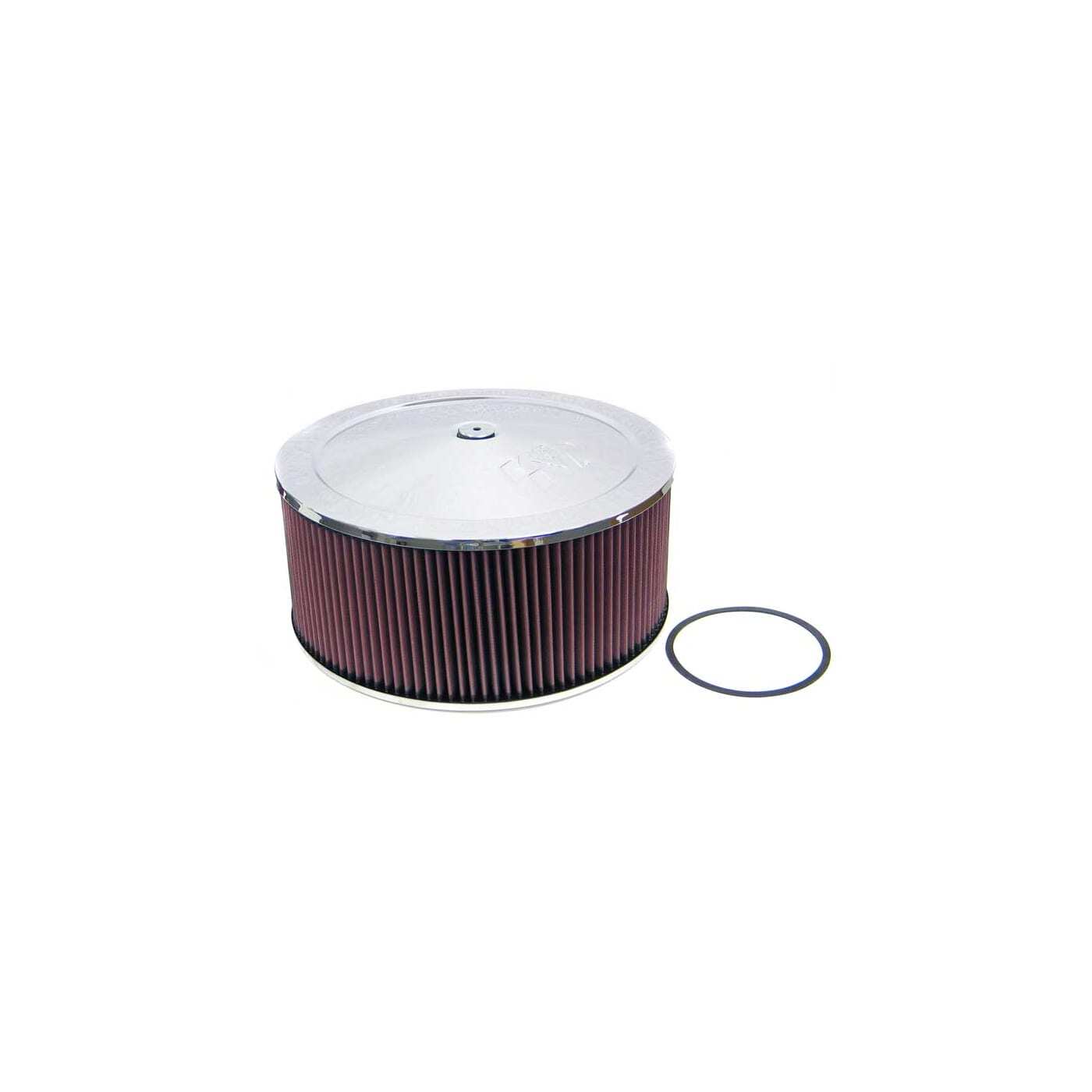K&N Round - Red - Size 14in - 5.125in Neck Flange Custom Air Cleaner Assembly thumbnail 6