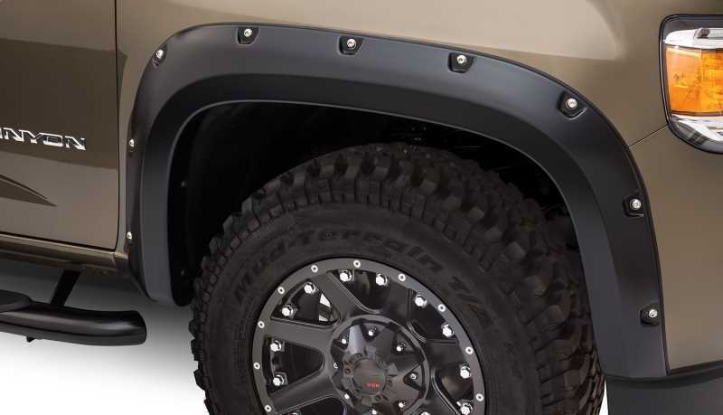 Bushwacker Pocket-Style Fender Flares 40141-02 Flares, Pocket Style, Front, Dura-Flex Thermoplastic, Black, GMC, Pair thumbnail 2