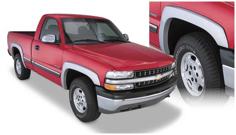 Bushwacker OE-Style Fender Flares 40907-02 Flares, OE Style, Front and Rear, Black, Dura-Flex Thermoplastic, Chevy, GMC, Set of 4 thumbnail 2