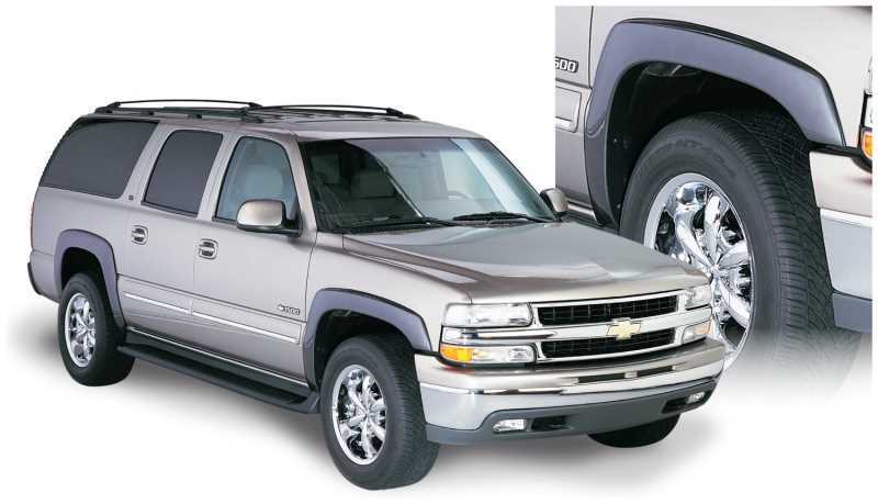 Bushwacker OE-Style Fender Flares 40908-02 Flares, OE Style, Front and Rear, Black, Dura-Flex Thermoplastic, Chevy, GMC, Set of 4
