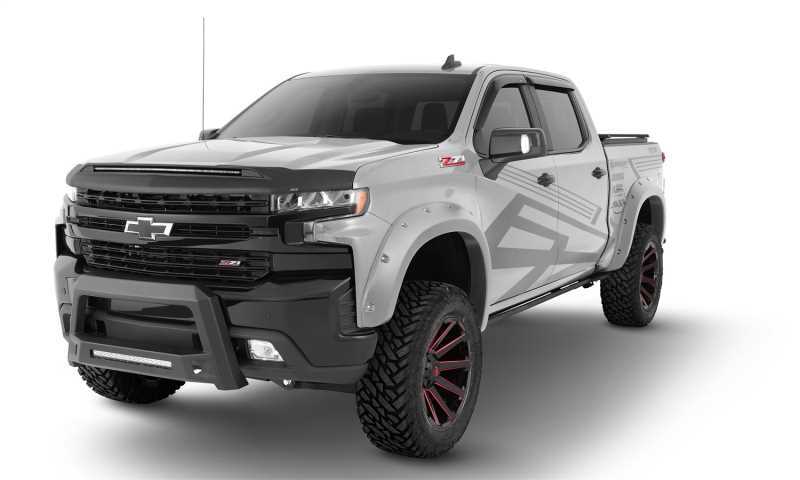 Bushwacker Pocket-Style Fender Flares 40927-54 Flares, Pocket Style, Front, Rear, Silver Ice Metallic, Thermoplastic, Chevy, Silverado 1500, Set of 4 thumbnail 2