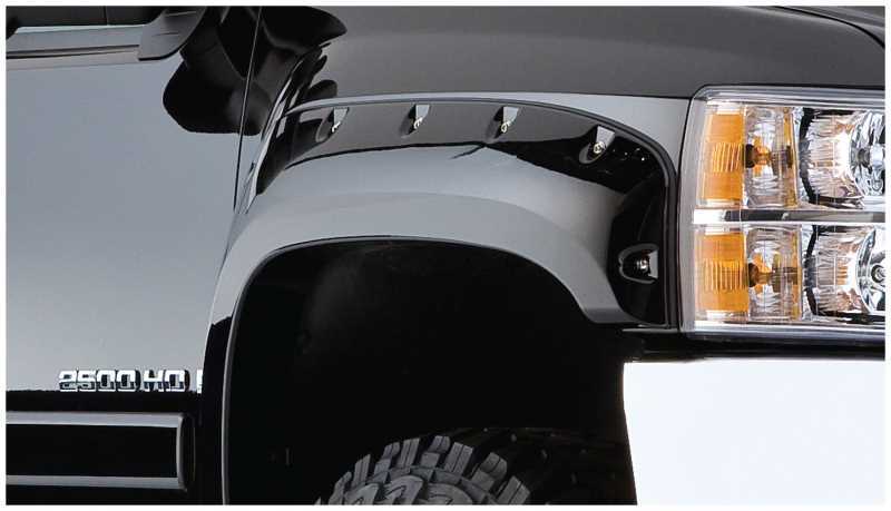 Bushwacker Cut-Out Fender Flares 40951-02 Flares, Cut-Out, Front and Rear, Black, Dura-Flex Thermoplastic, GMC, Set of 4 thumbnail 5