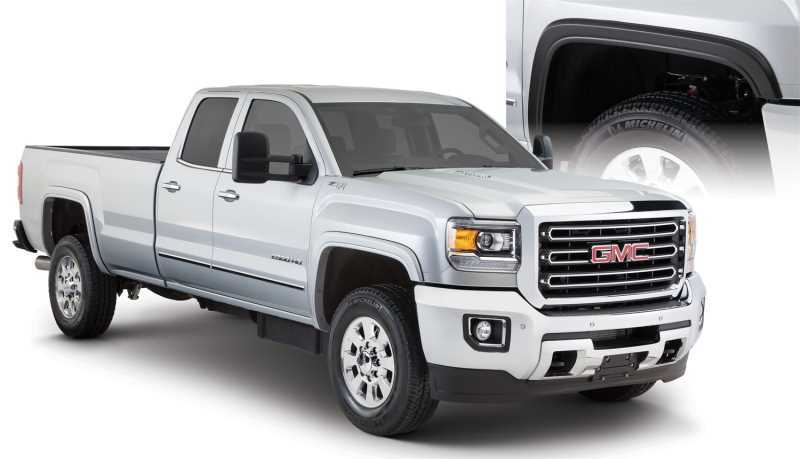 Bushwacker OE-Style Fender Flares 40965-02 Flares, OE Style, Front/Rear, Black, Dura-Flex Thermoplastic, GMC, Set of 4 thumbnail 4