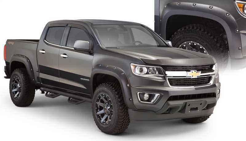 Bushwacker Pocket-Style Fender Flares 40969-02 Flares, Pocket Style, Front/Rear, Black, Dura-Flex Thermoplastic, Chevrolet, Set of 4 thumbnail 2