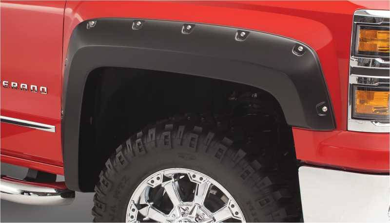 Bushwacker Pocket-Style Fender Flares 40972-02 Flares, Pocket Style, Front and Rear, Black, Dura-Flex Thermoplastic, GMC, Set of 4