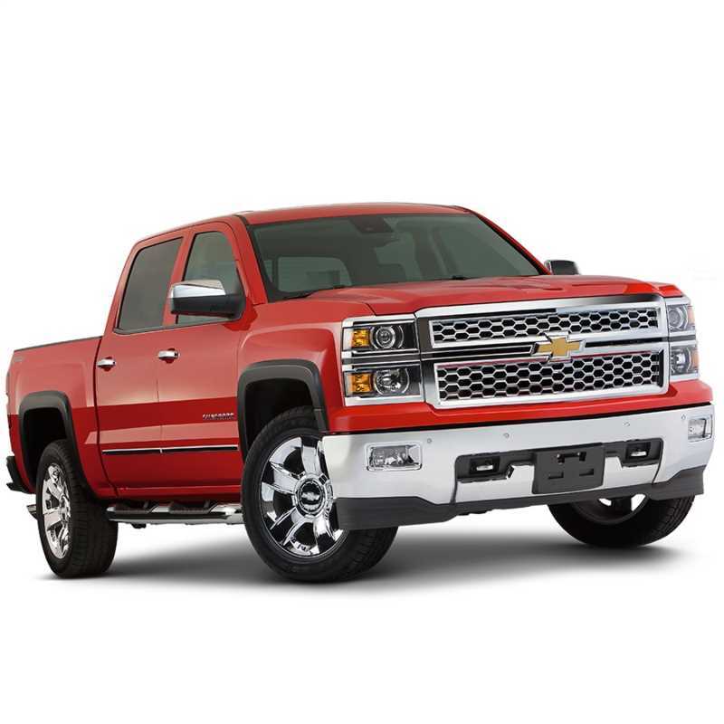 Bushwacker OE-Style Fender Flares 40980-02 Flares, OE-Style, Front and Rear, Black, Dura-Flex Thermoplastic, Chevy, Set of 4 thumbnail 2