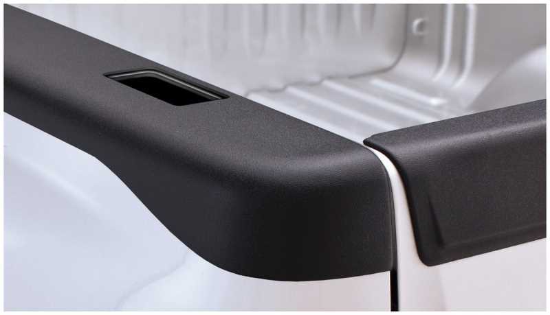 Bushwacker Ultimate Bed Rail Caps 48528 Caps, Ultimate, Smooth, Plastic, Matte Black, Stake Hole Pockets, GMC, Pair thumbnail 4