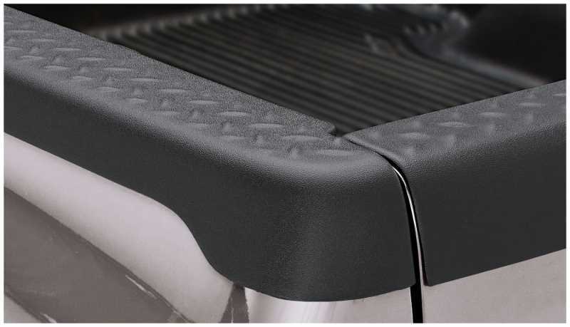 Bushwacker Ultimate Bed Rail Caps 49514 Caps, Ultimate, Diamond Plate, Plastic, Matte Black, Chevy, GMC, Pair
