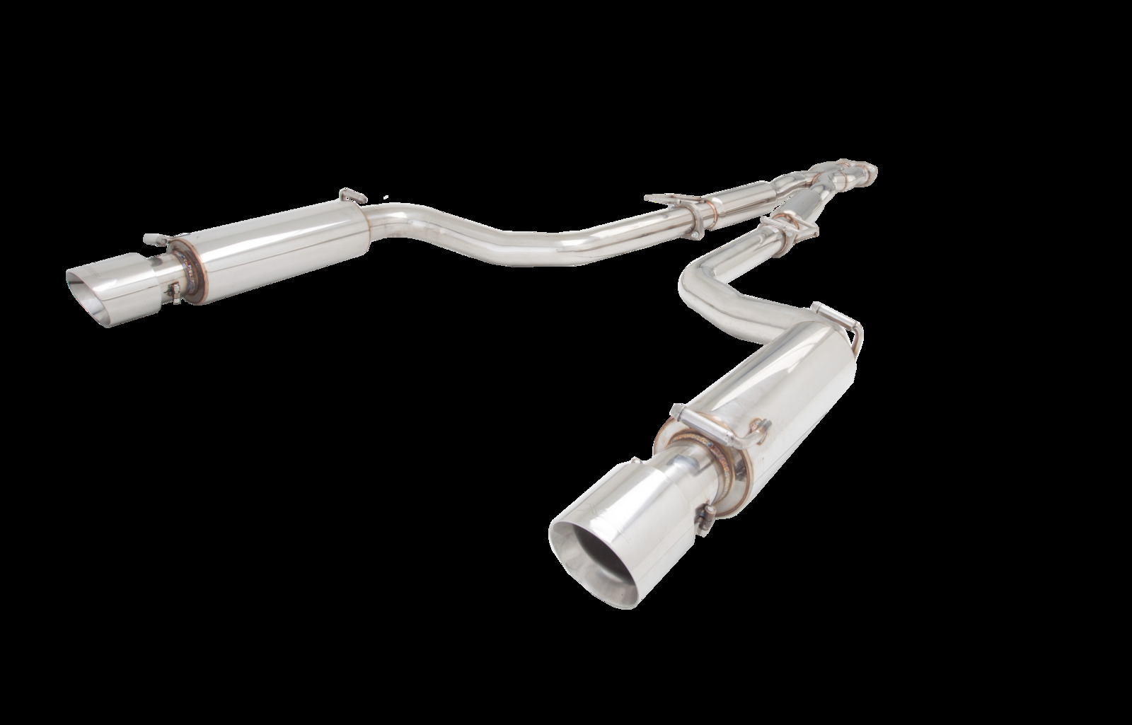Xforce ES300CCBS Twin 3in CatBack Exhaust, Stainless Steel (Chrysler