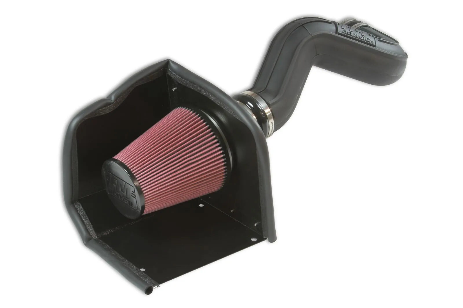 Flowmaster Delta Force Cold Air Intake Kits 315118 Intake, Kit, Black Plastic Tube, Red Cotton Gauze Filter, Black Heat Shield, Chevy, GMC, 6.0L, Kit thumbnail 5