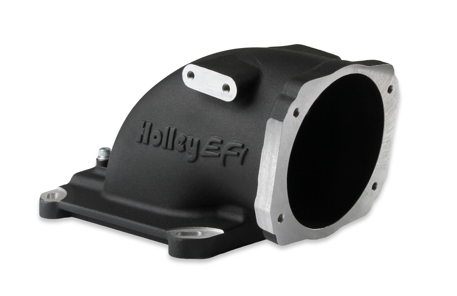 Holley Throttle Body Intake Elbows 300-240BK Elbow, 105mm Bore Size, Aluminum, Black, 5.12 in. Height, Each thumbnail 8