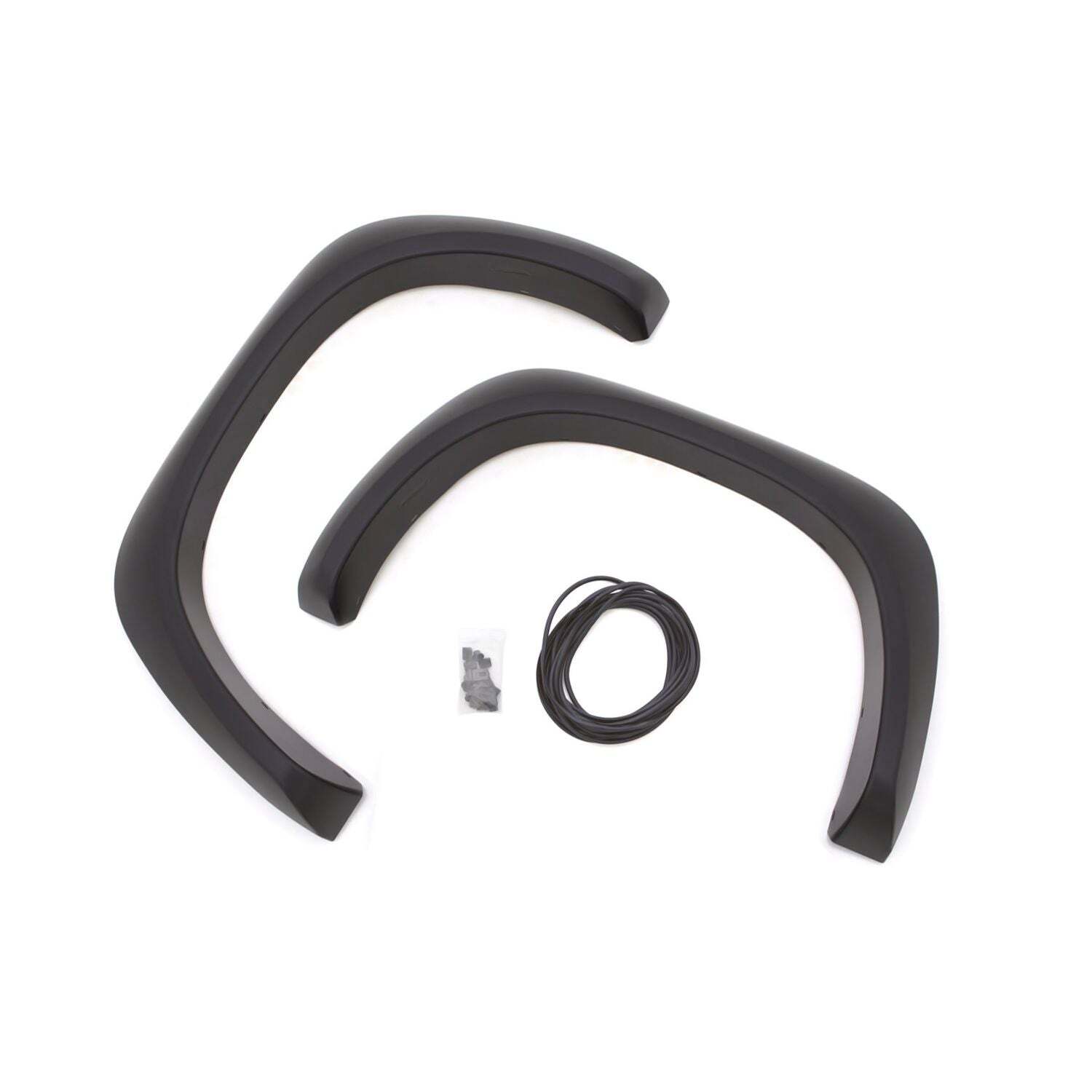 LUND Extra-Wide Style Fender Flares for 2003-2009 RAM 3500, 2500, 2002-2008 1500 - EX203SB Flares, Extra Wide, Thermoplastic, Smooth Black, Dodge, Rear, Pair thumbnail 4