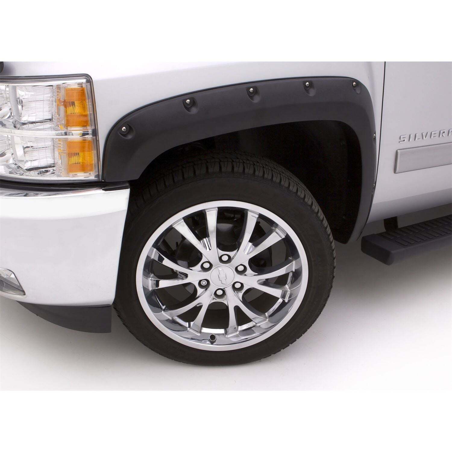 LUND RX-Rivet Style Fender Flares RX111SB Flares, Style, Rear, Black, Thermoplastic, Chevy, Pair thumbnail 3