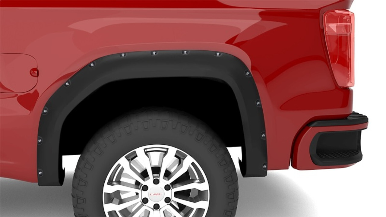 LUND RX-Rivet Style Fender Flares RX130TB Flares, Style, Rear, Textured Black, Thermoplastic, GMC, Pair