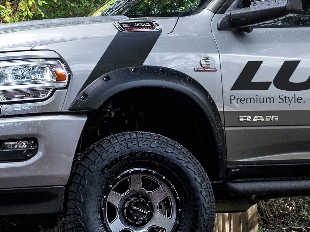 LUND - Fender Flares for 2019-2024 2500, 3500 RX137TA Flare, FF RX-STYLE 2PC TEXTURED thumbnail 2