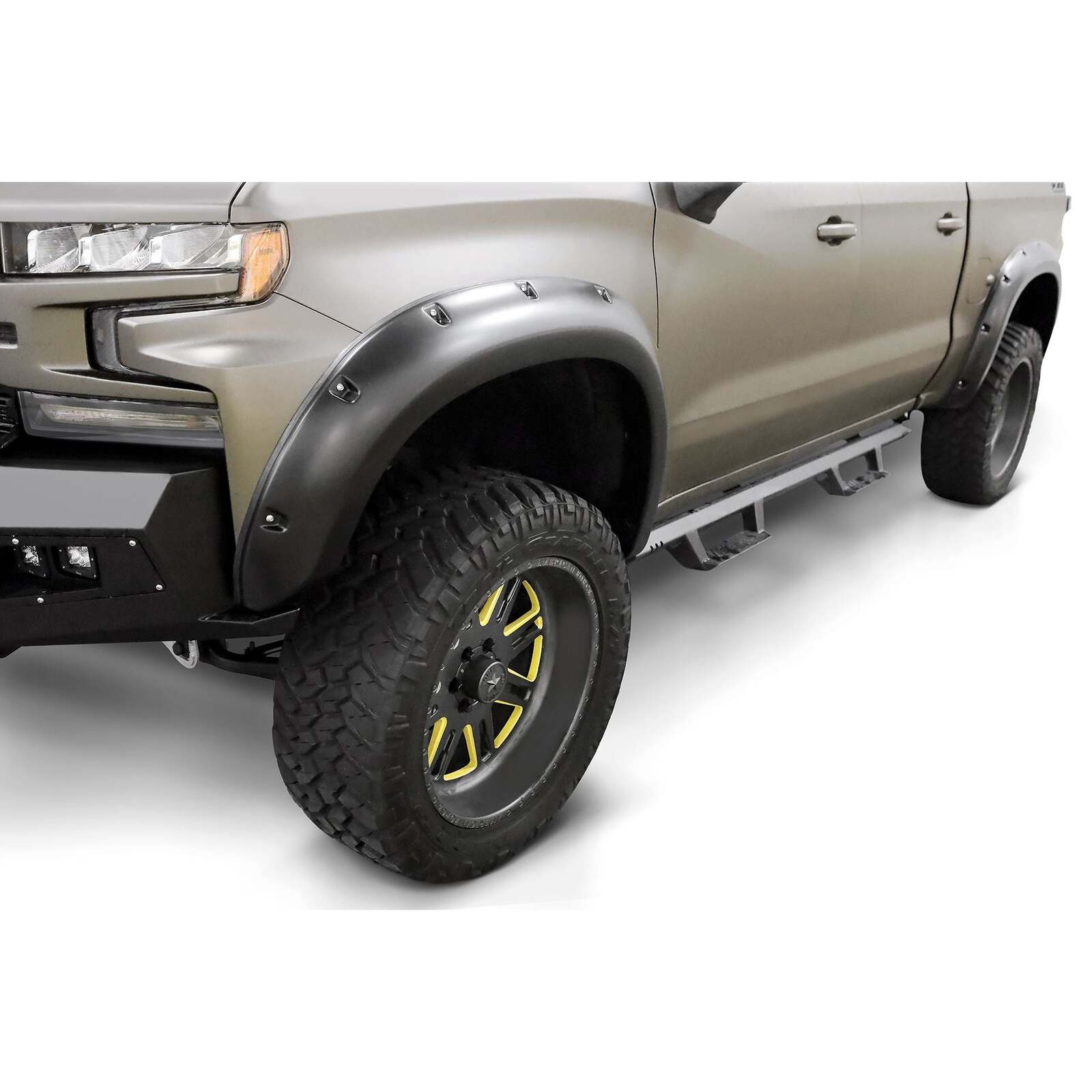 LUND RX-Rivet Style Fender Flares for 2019-2021 SILVERADO 1500, 2022 1500 LTD - RX140S Flares, Style, Thermoplastic, Black, Smooth, 2.00 in. Width, Chevy, Front and Rear, Set of 4 thumbnail 3