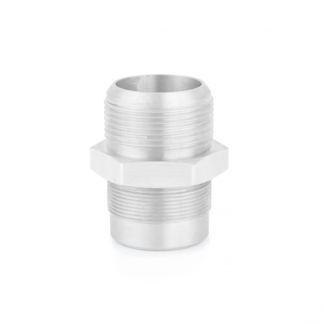 Mishimoto AN to Metric Adapter Fittings MMRFT-20AN Fitting, Adapter, Threads, Straight, Stainless Steel, Natural, -20 AN, M40 x 1.5, Each