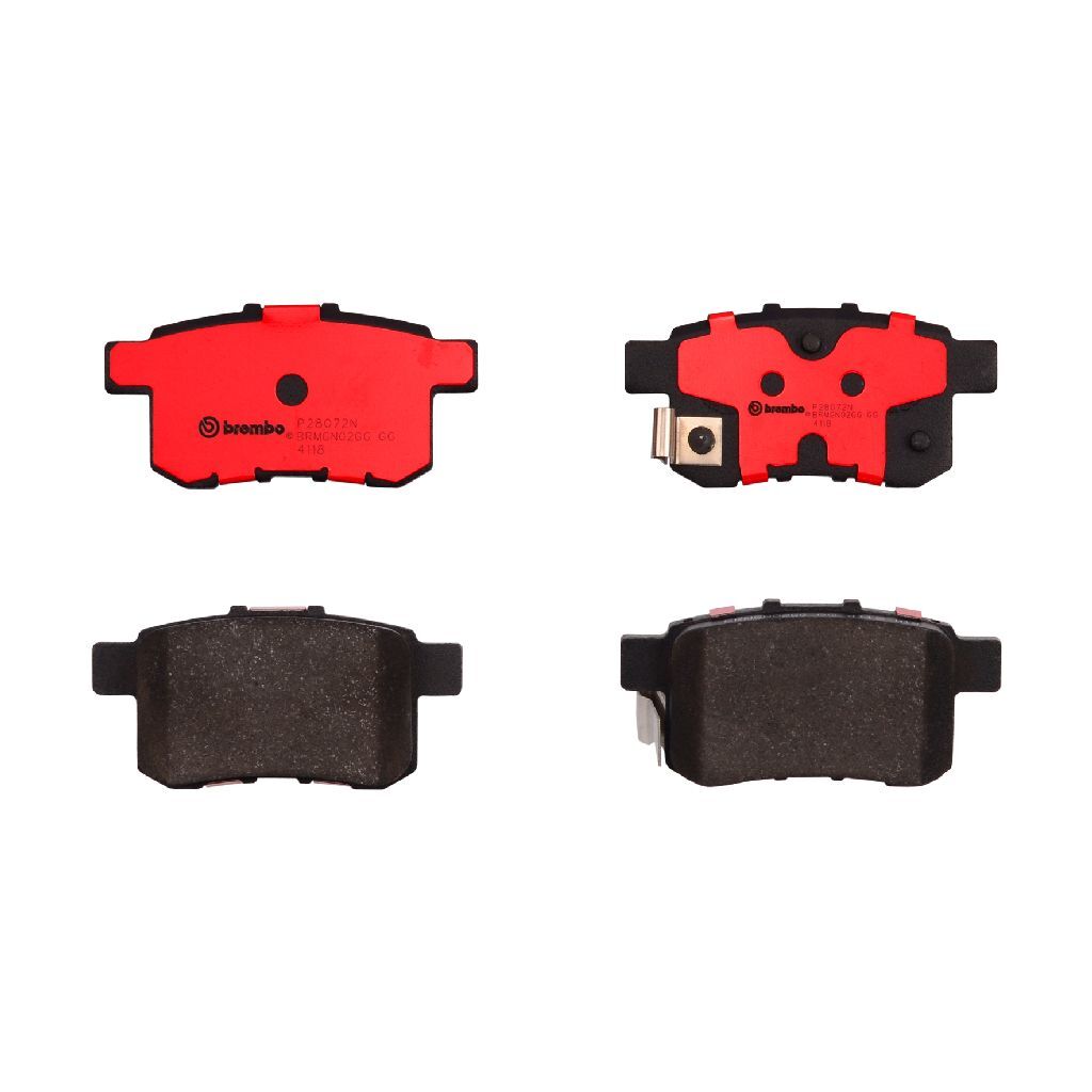 Brembo NAO Ceramic Brake Pads P28072N Pads, Brembo, Ceramic, Integrally Molded, Shims, For use on Acura®, Set thumbnail 2