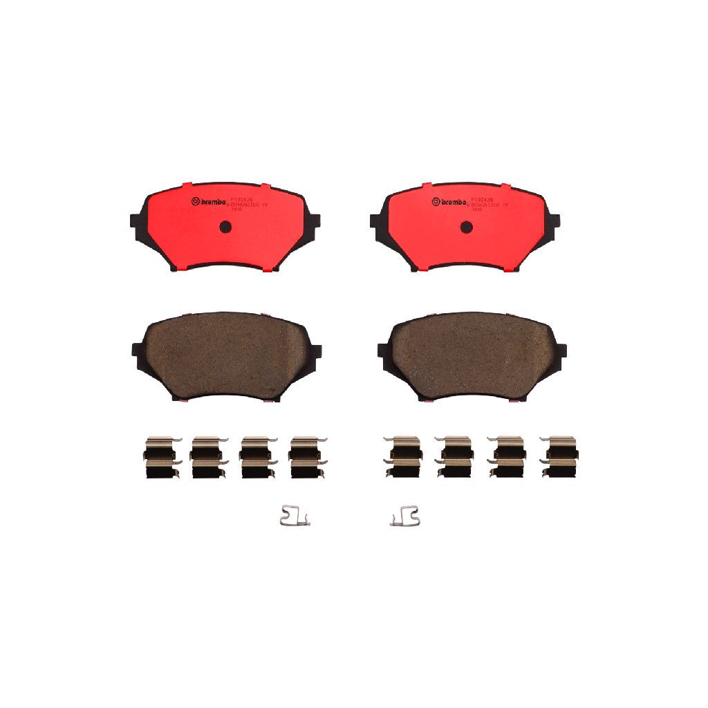 Brembo NAO Ceramic Brake Pads P49043N Pads, Brembo, Ceramic, Integrally Molded, Shims, Mazda, Set thumbnail 2
