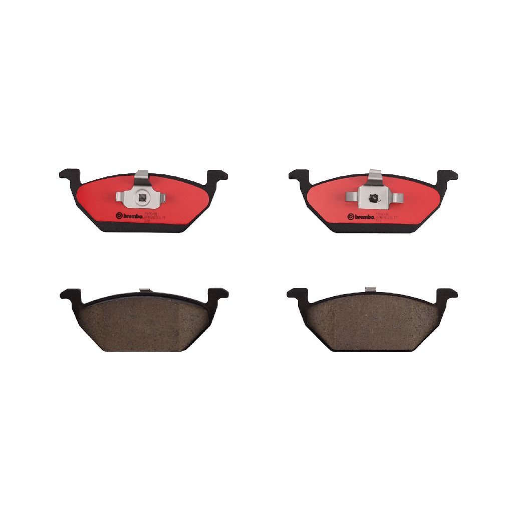 Brembo NAO Ceramic Brake Pads P85041N Pads, Brembo, Ceramic, Integrally Molded, Shims, Volkswagen, Set thumbnail 2