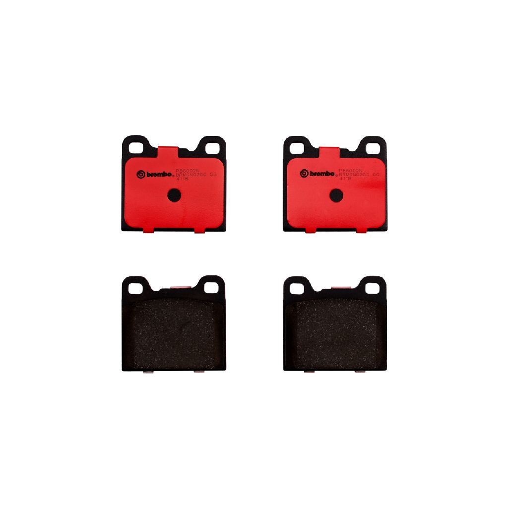 Brembo NAO Ceramic Brake Pads P86002N Pads, Brembo, Ceramic, Integrally Molded, Shims, Volvo, Set