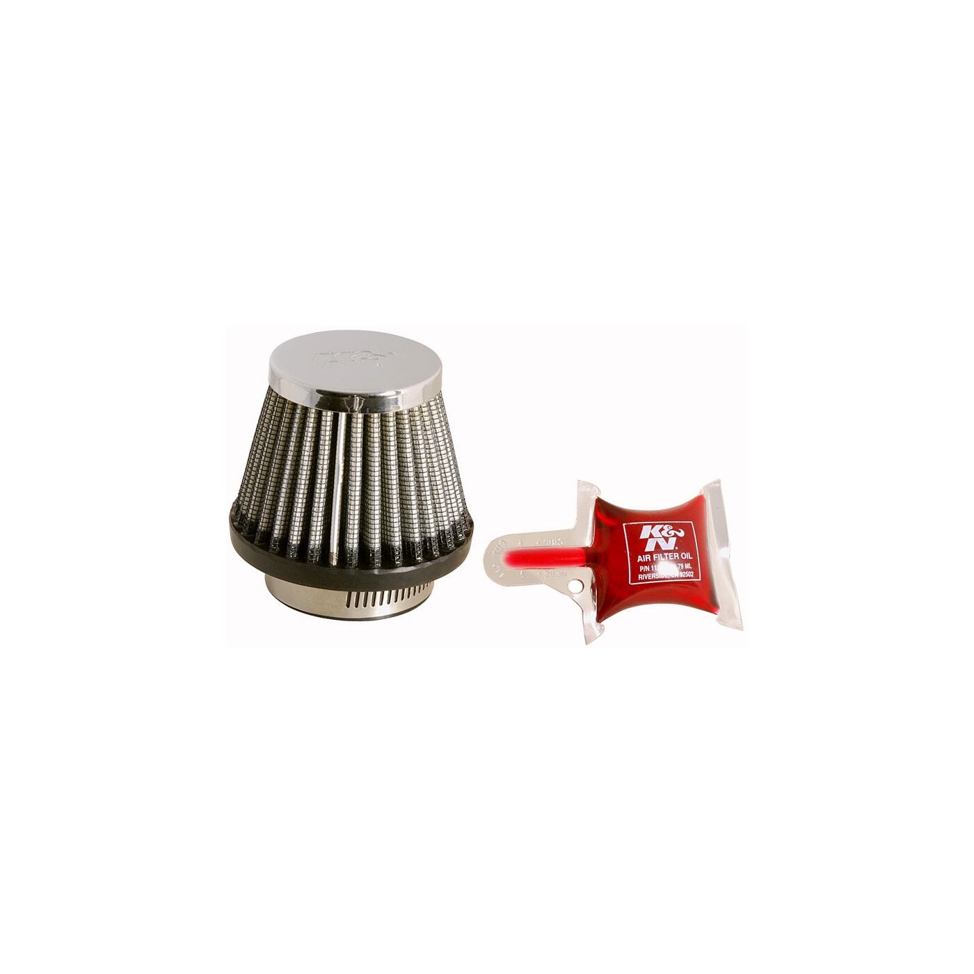 K&N Universal Chrome Filter - Round Tapered - 3in Base OD x 2in Top OD x 2.375in H thumbnail 9