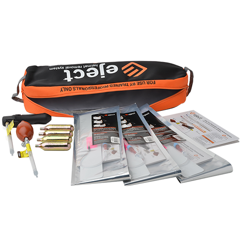 Simpson Eject Bladder Helmet Removal Systems 898-01-KIT System, (3)Three EMT Bladders, (1)One Bulb Inflator, (1)One CO2 Inflator, (4)Four CO2 Cartridges, Track Bag, Track or Ambulance, Kit thumbnail 4