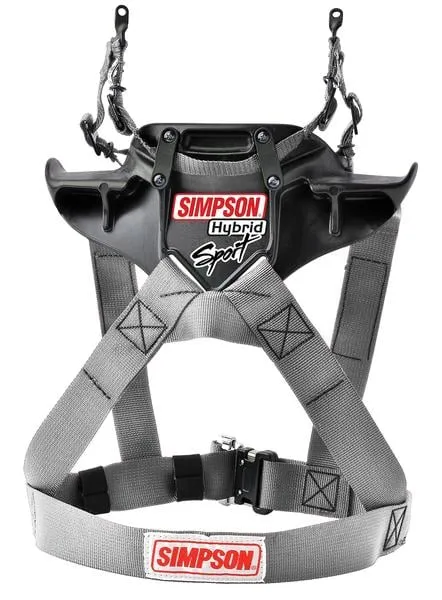 Simpson Racing Head and Neck Restraint Systems HSMED11SASS HYBRID SPORT MED ST W/ SAS SIL thumbnail 3