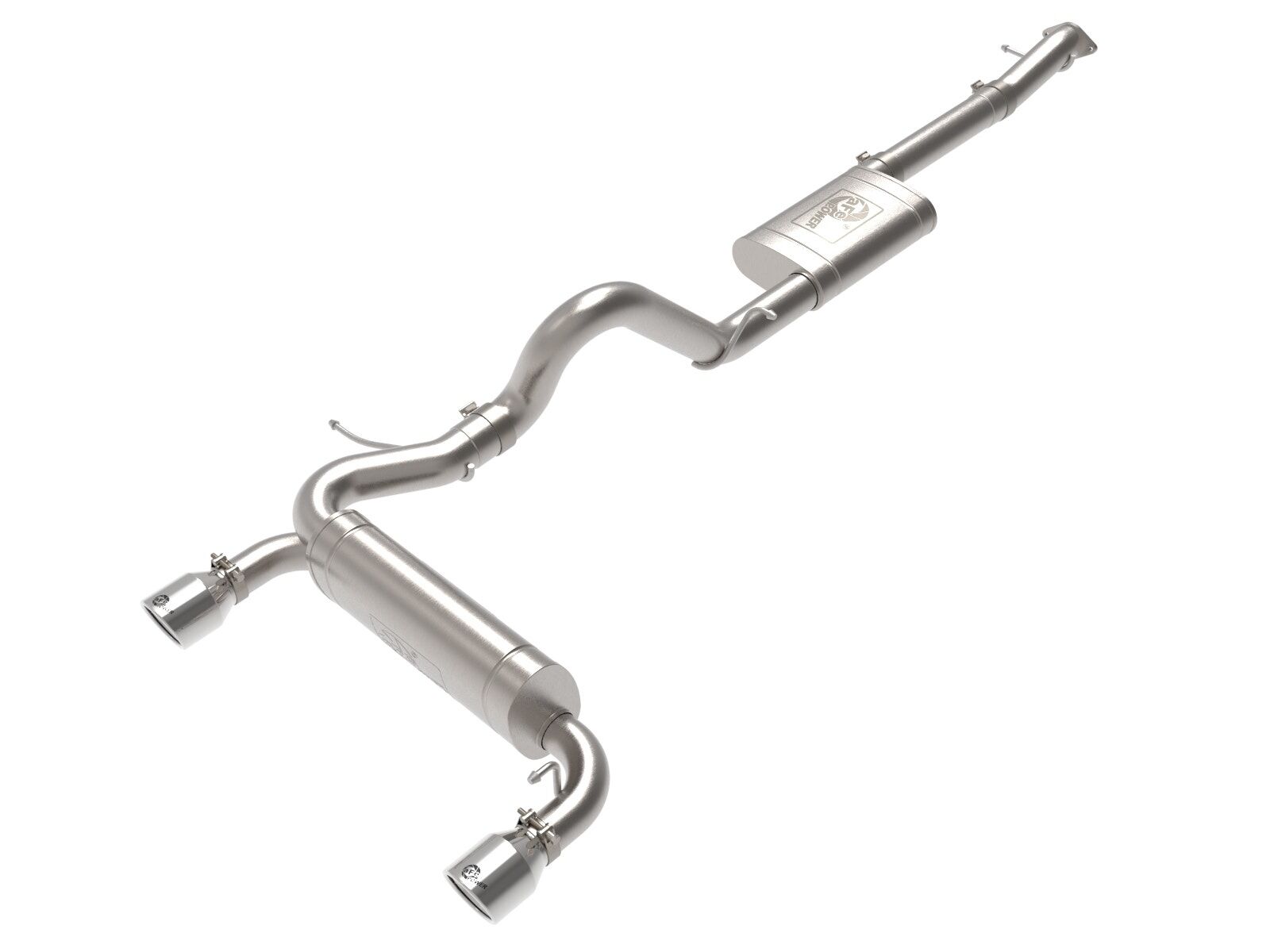 aFe MACH Force XP 2-1/2in SS-304 Cat-Back Exhausts w/ Black Tip 02-16 Nissan Patrol (Y61) I6-4.8L thumbnail 6