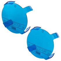 ARB Auxiliary Light Covers 800CCB Cover, Rectangular, Polycarbonate, Blue, IPF Logo, IPF 800 Series, Pair thumbnail 2