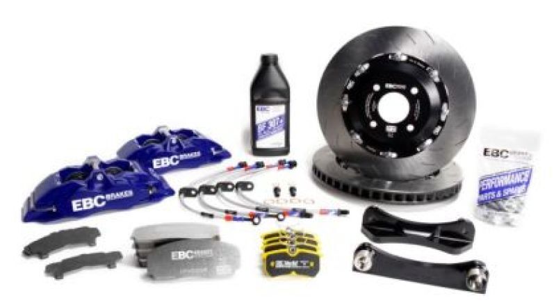 EBC Racing 03-12 Mazda RX-8 Blue Apollo-4 Calipers 355mm Rotors Front Big Brake Kit thumbnail 7