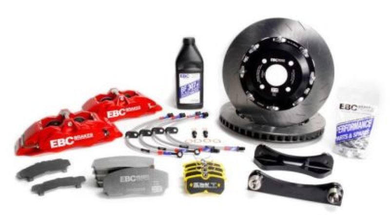 EBC Racing 04-09 Honda S2000 AP2 Red Apollo-4 Calipers 330mm Rotors Front Big Brake Kit thumbnail 7