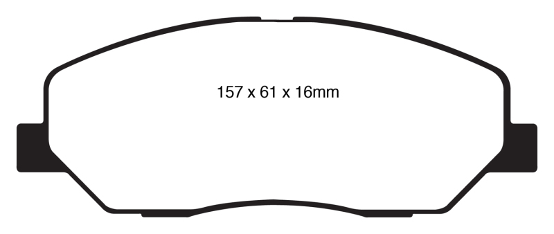 EBC Yellowstuff Brake Pads for 2009-2011 GENESIS, 2010-2011 GENESIS COUPE - DP41821R Disc Pad thumbnail 2