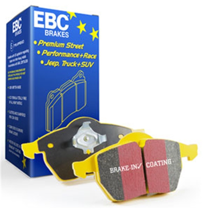 EBC Yellowstuff Brake Pads for 2010-2011 9-5 - DP42015R Pads, 4000, Front, Aramid Fiber, Integrally Molded with Shims, Saab, 9-5, Set thumbnail 2