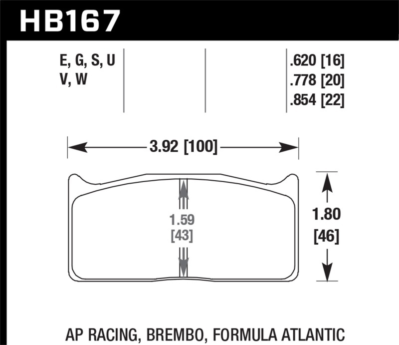 Hawk Performance Brake Pads HB167Q.620 DTC-80 thumbnail 2