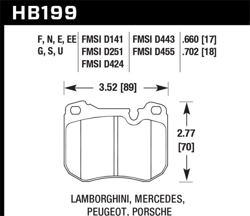 Hawk Performance DTC 80 Brake Pads HB199Q.702 DTC-80 thumbnail 2