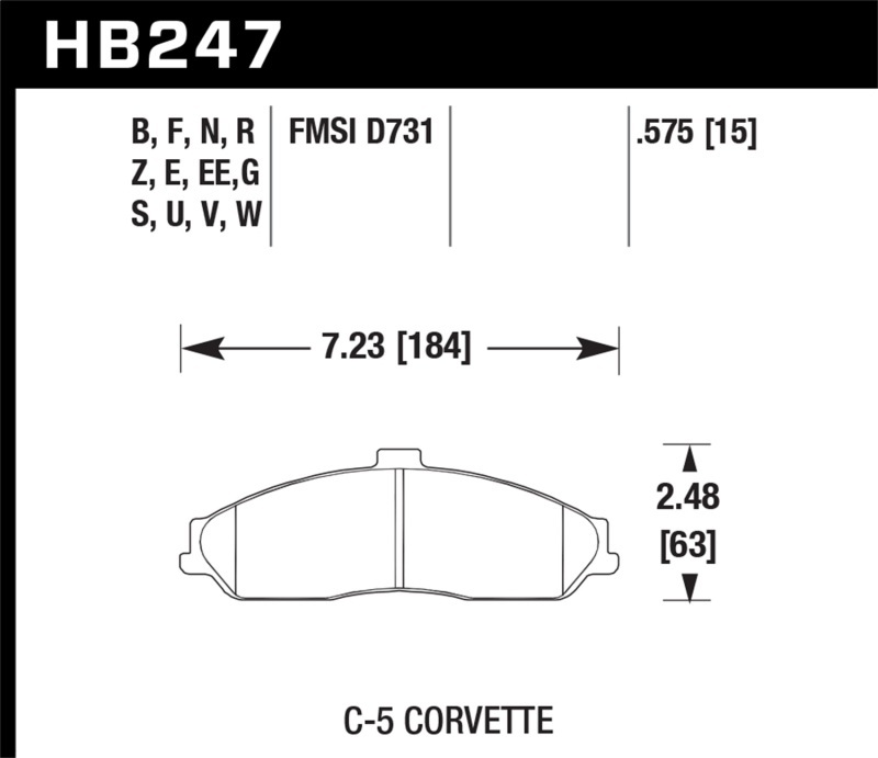 Hawk Performance DTC 80 Brake Pads HB247Q.575 DTC-80 thumbnail 2