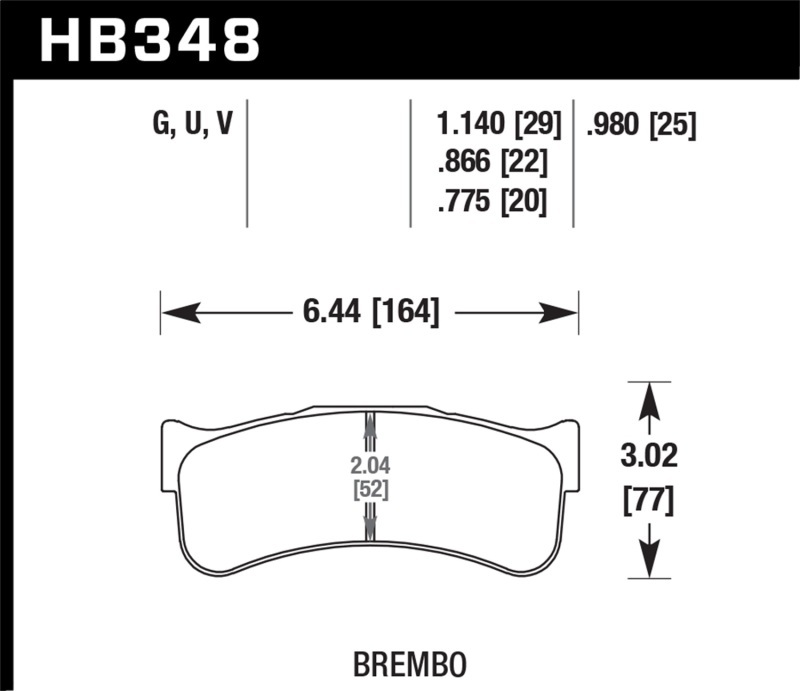 Hawk Performance Brake Pads HB348Q.980 DTC-80