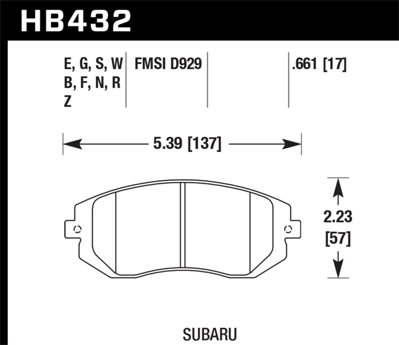 Hawk Performance Blue 9012 Racing Brake Pads HB432E.661 Pads, Ferro-Carbon, 9012, Front, Set
