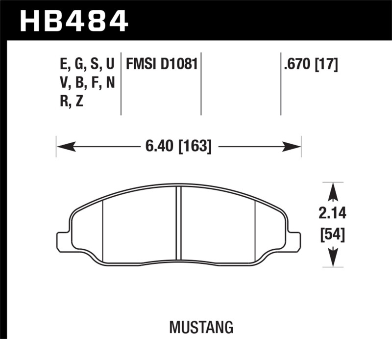 Hawk Performance Blue 9012 Racing Brake Pads HB484E.670 Pads, Ferro-Carbon, 9012, Front, Ford, Set