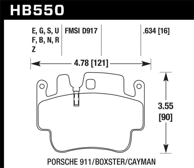Hawk Performance HT 10 Racing Brake Pads HB550S.634 Pads, Ferro-Carbon, 10, Set