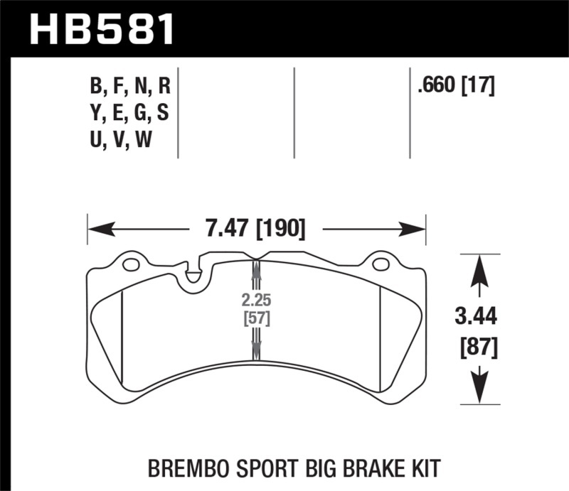 Hawk Performance DTC 30 Brake Pads HB581W.660 Pads, 30, Ferro-Carbon, Front, for Nissan, GT-R, Set