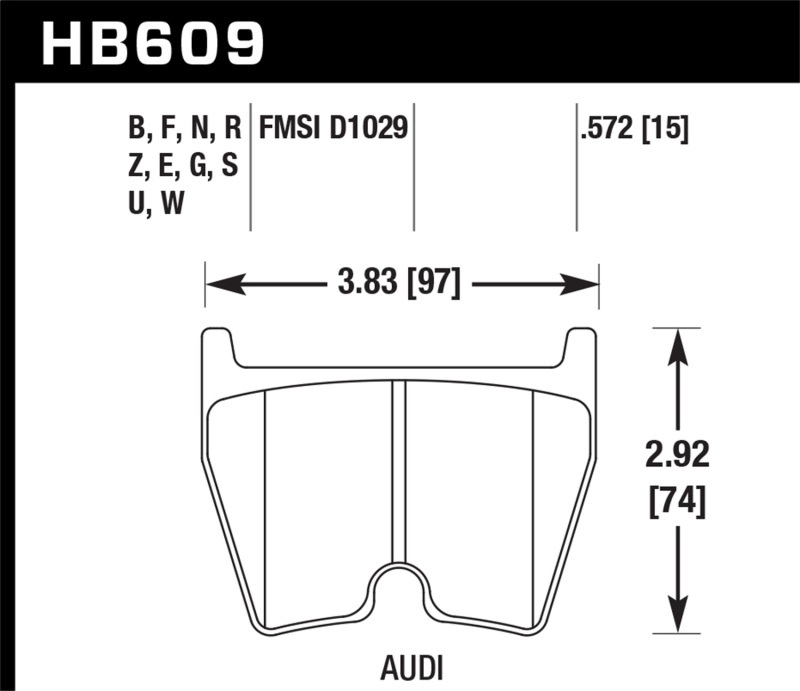 Hawk Performance Brake Pads HB609Q.572 DTC-80