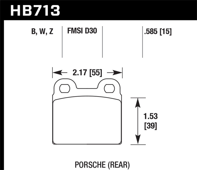Hawk Performance HPS 5.0 Brake Pads HB713B.585 thumbnail 2