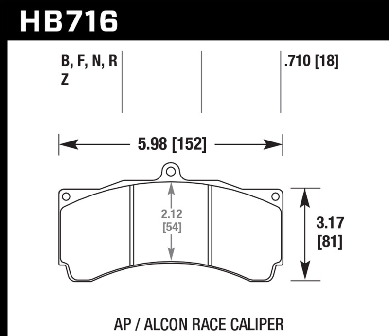 Hawk Performance Brake Pads HB716U.984 DTC-70