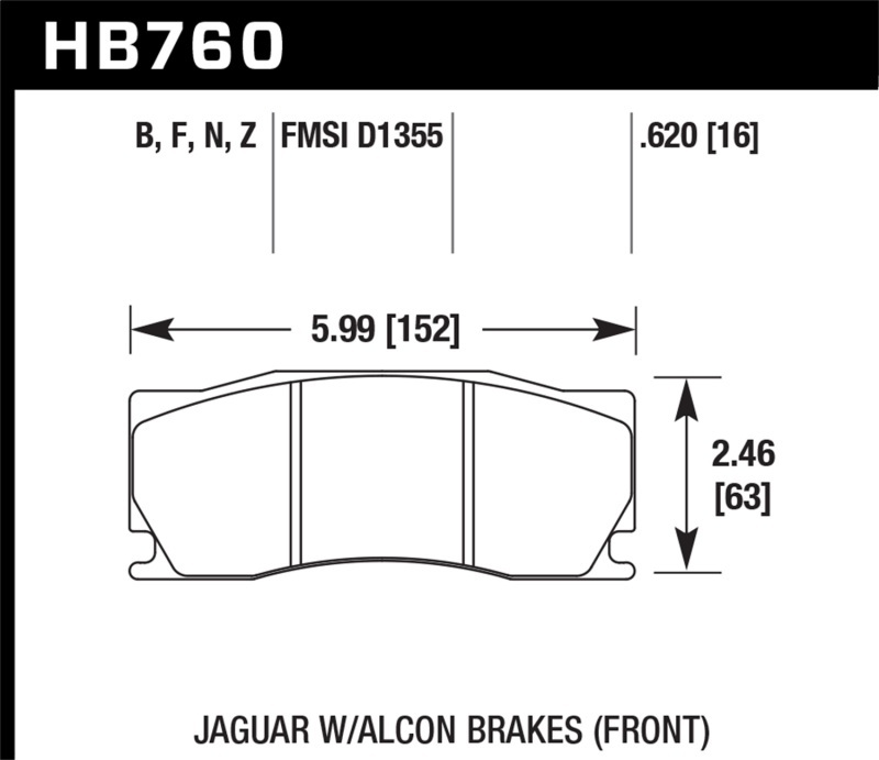 Hawk Performance HPS Brake Pads HB760F.620 thumbnail 2